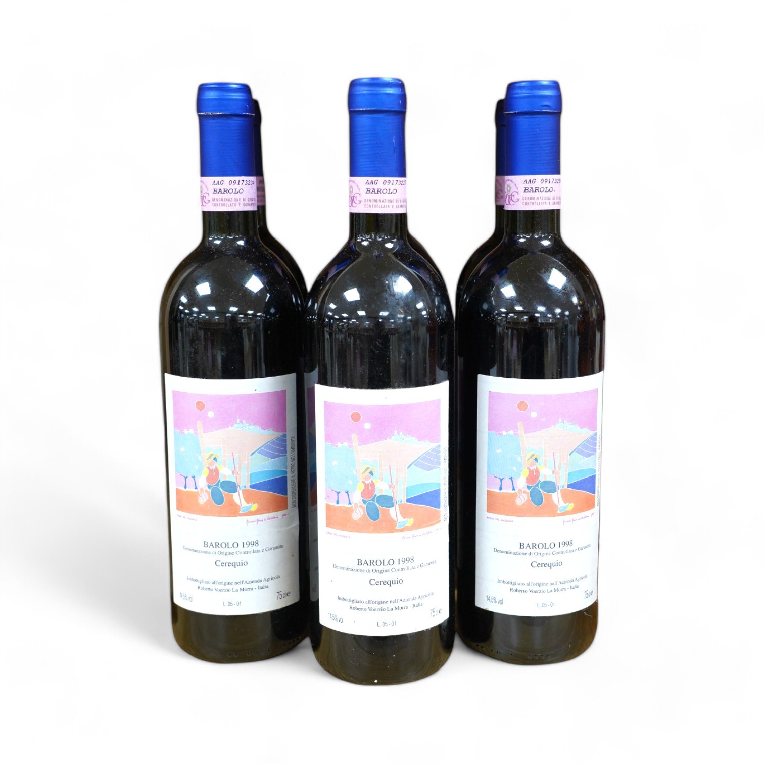 Seven bottles of Barolo Cerequio 1998, Roberto Voerzio La Morra. Condition - good